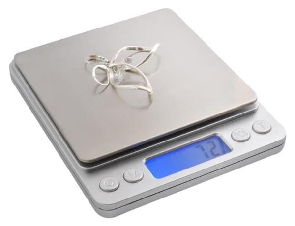 Husholdningsvægt Køkkenvægt Digitalvægt / Vægt 0,1g - 2000g Smykkevægt Silver