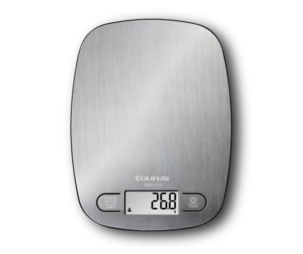 Taurus Easy Inox - Köksvåg - rostfritt stål/svart
