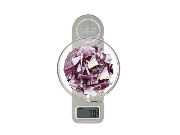 Caso KitchenEcostyle, Sähkökeittiövaaka, 5 kg, 1 g, Ruostumaton teräs, Ruostumaton teräs, Pöytämalli