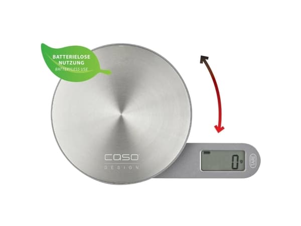 Caso Kitchen EcoMate, Elektronisk köksvåg, 5 kg, 1 g, Silver, Rostfritt stål, Bänkdiskmaskin