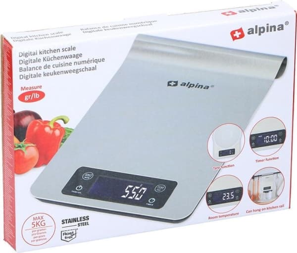 Alpina - elektronisk köksvåg upp till 5 kg
