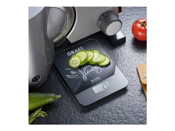 Graef FAMILY LINE KS202 SlicedKitchen - Kjøkkenvekt - svart