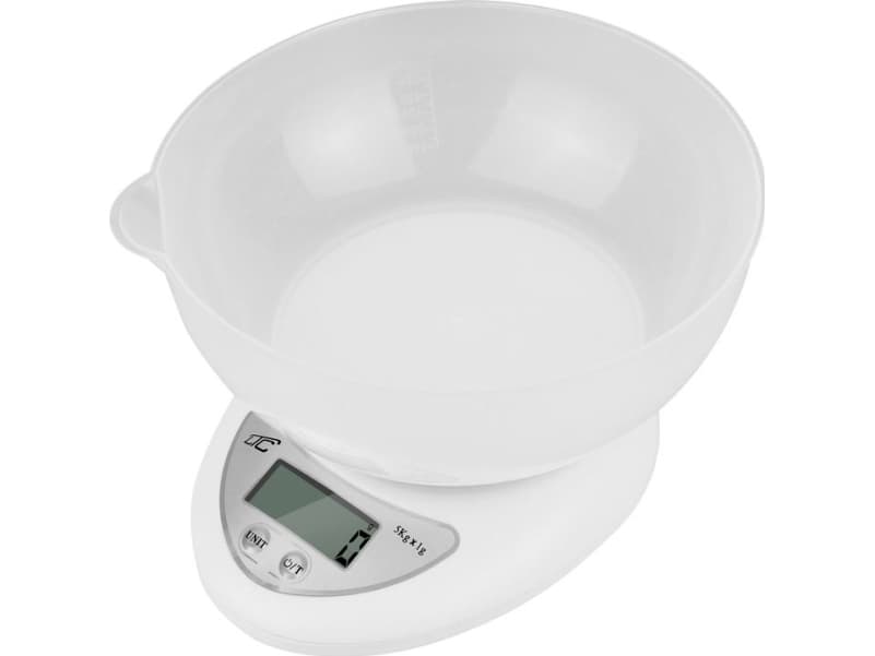 LTC Kitchen Scale LTC Kitchen Scale Complete With A Bowl, White. Yxapud