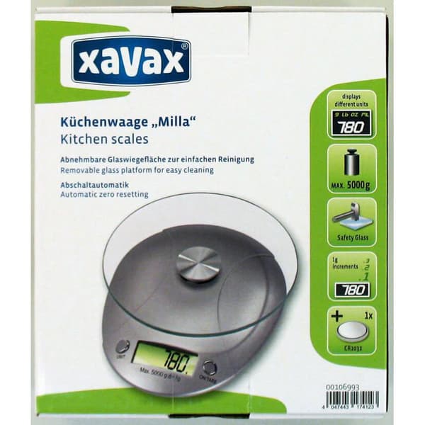 XAVAX Kjøkkenvekt Milla Sølv