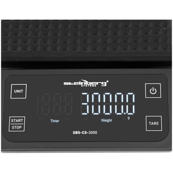 Steinberg Systems Kaffevåg - 3 kg/0,1 g - 15 x 15 cm - LCD