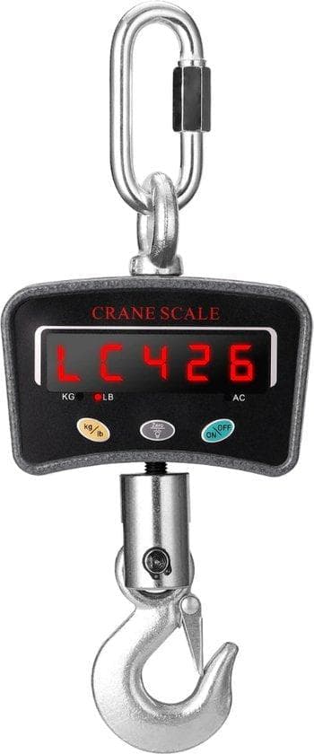 Kranskala Hängande skala 100 kg | Batteri ingår grå