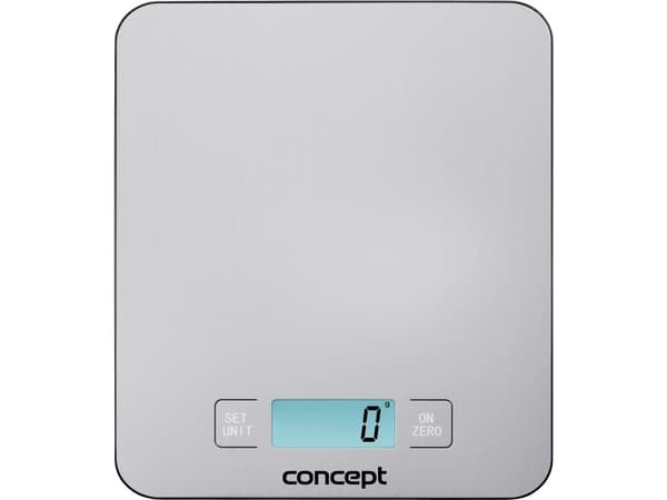Concept VK5710, Elektronisk kjøkkenvekt, 15 kg, 1 g, Rustfritt stål, Benkeplate, Rektangel