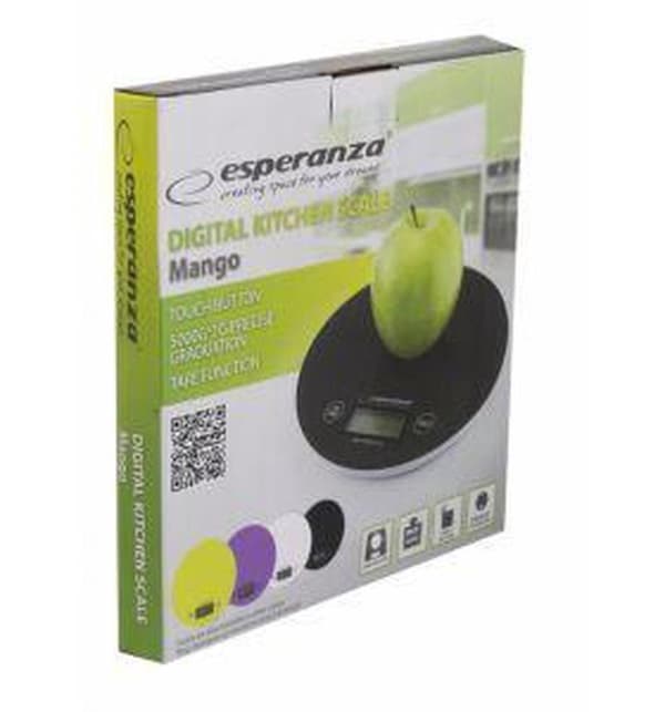 Esperanza EKS003W Elektronisk köksvåg Vit Rund