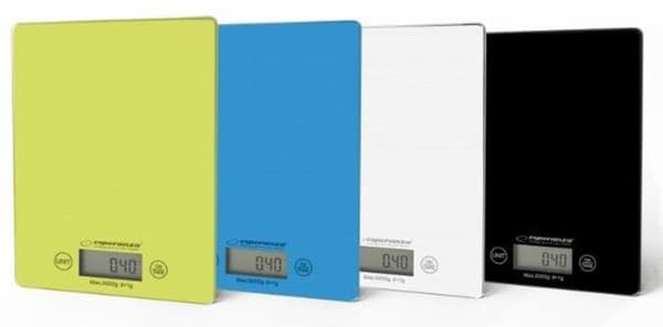 Esperanza EKS002G köksvåg Elektronisk köksvåg Grön, Gul bänkskiva rektangel