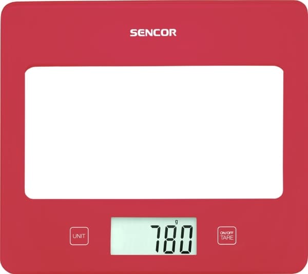 Sencor SKS 5034RD kjøkkenvekt, rød