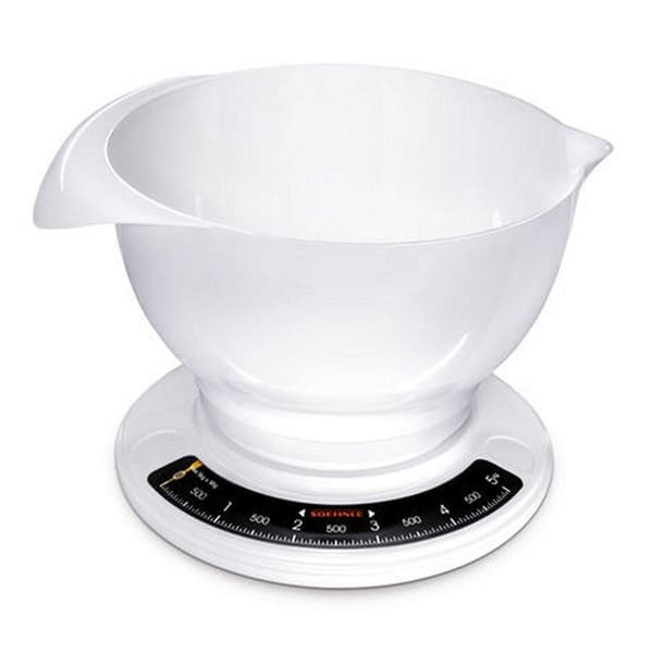 Soehnle 65054 Culina Pro Analog köksvåg med blandningsskål 2,5L vit