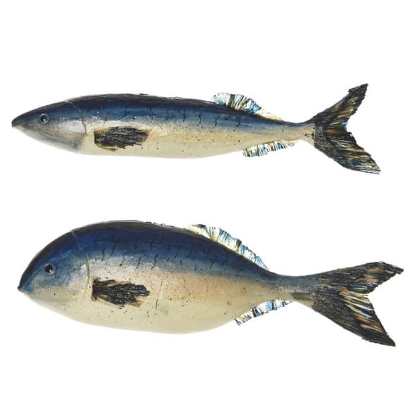 1 HÄNGANDE BLÅ FISK 4X34X10CM INREDNING HEMMET DEKORATION