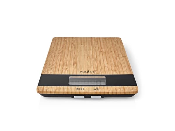 Nedis KASC600WD, Elektronisk köksvåg, 5 kg, 1 g, Trä, Plast, Bänkdiskmaskin