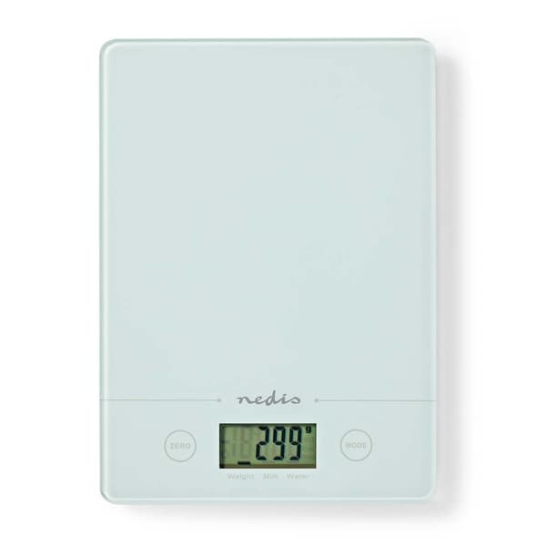 Nedis Kjøkken Scales | Digital | Glass / Plast | CR 2032 Battery | Hvit