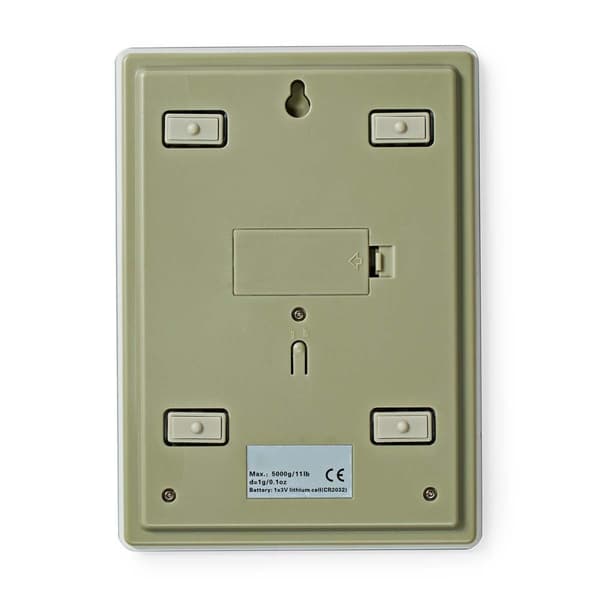 Nedis Kjøkken Scales | Digital | Glass / Plast | CR 2032 Battery | Hvit