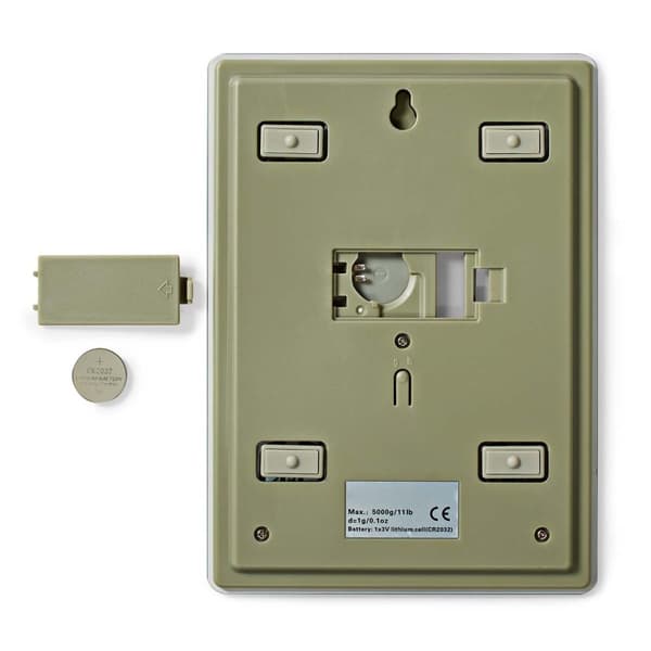Nedis Kjøkken Scales | Digital | Glass / Plast | CR 2032 Battery | Hvit
