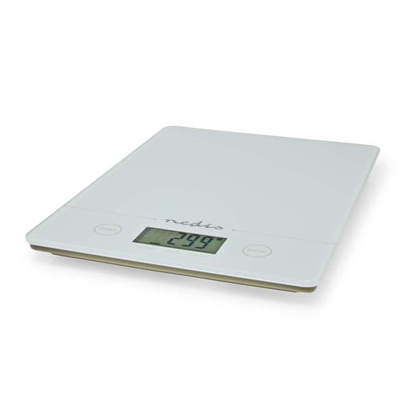 Nedis Kjøkken Scales | Digital | Glass / Plast | CR 2032 Battery | Hvit