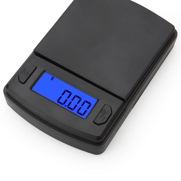 200g kapacitet 0,01g precision mini elektronisk köksvåg med LCD-skärm och bricka, olika enheter, hållbara och robusta