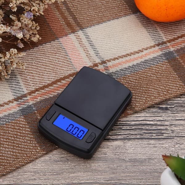 200g kapacitet 0,01g precision mini elektronisk köksvåg med LCD-skärm och bricka, olika enheter, hållbara och robusta