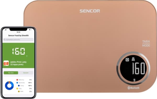 Keittiövaaka Keittiövaaka Sencor SKS 7076GD with BluetoOth Keittiövaaka Sencor SKS 7076GD ja BluetoOth