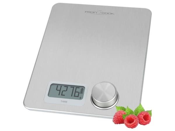 ProfiCook PC-KW 1263, Elektronisk köksvåg, 5 kg, 1 g, Rostfritt stål, Bänkdiskmaskin, Rektangel