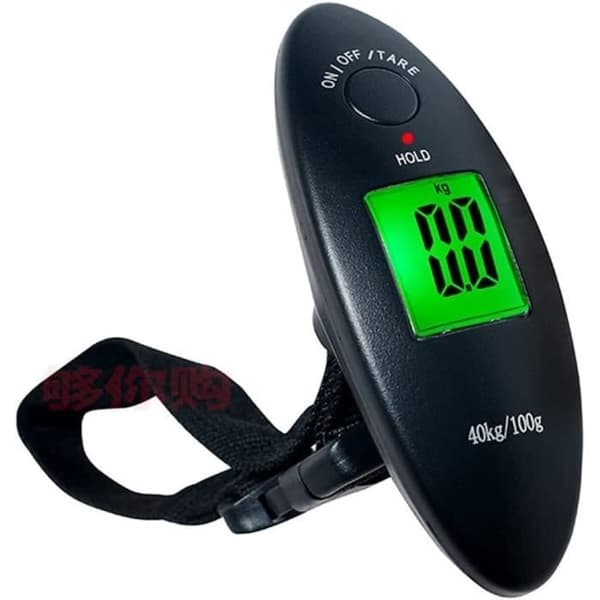 Digital bagagevåg 40 kg-100 g för resväska, resväska, hängvåg, minifickavåg (färg: svart) zhengz[180]