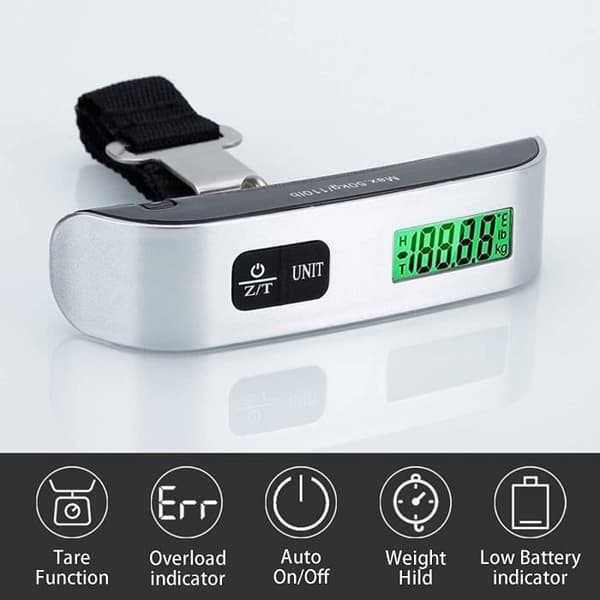 Bagagevåg - A12 - Svart - Elektronisk - Bärbar - Hög precision