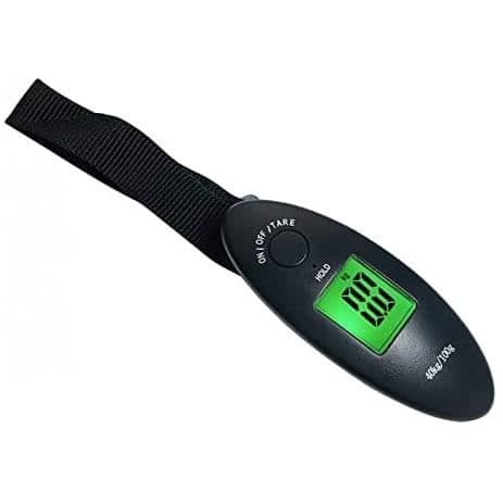 Digital bagagevåg 40 kg-100 g för resväska, resväska, hängvåg, minifickavåg (färg: svart)[403]
