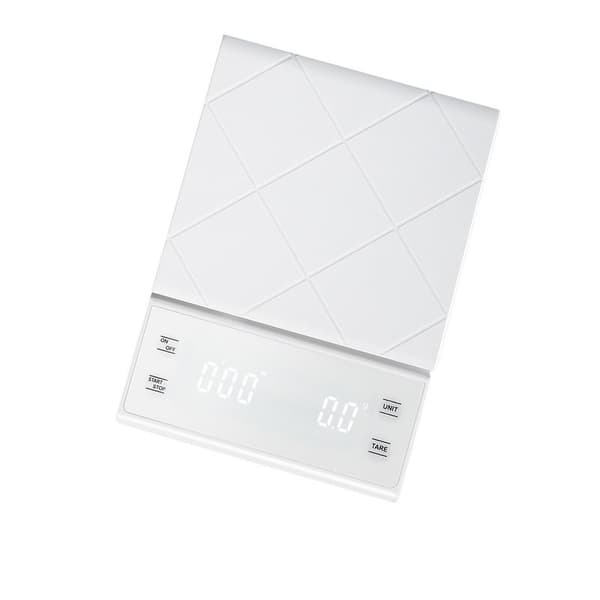 INF 5 kg/0,1 g kaffevekt med timer USB-lading