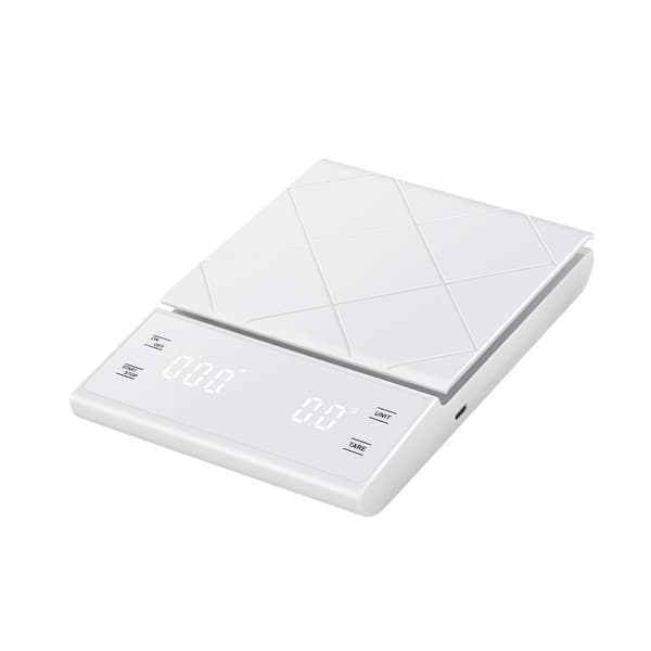 INF 5 kg/0,1 g kaffevekt med timer USB-lading