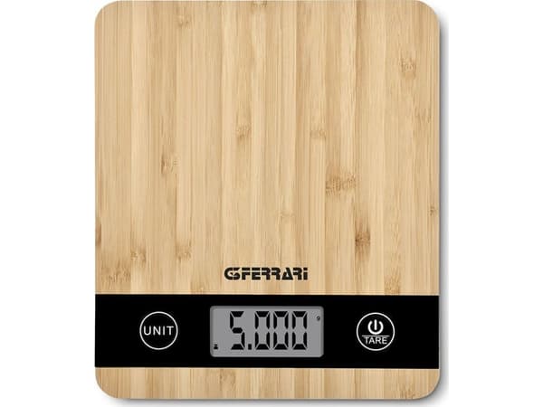 G3 Ferrari Natura, Elektronisk kjøkkenvekt, 5 kg, 1 g, Tre, Bamboo, Bamboo