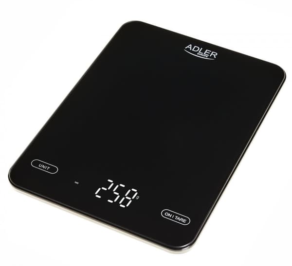 Adler AD 3177b Köksvåg 10kg, USB-laddning, Svart