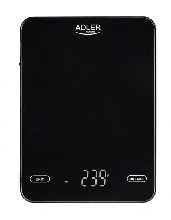 Adler AD 3177b Köksvåg 10kg, USB-laddning, Svart