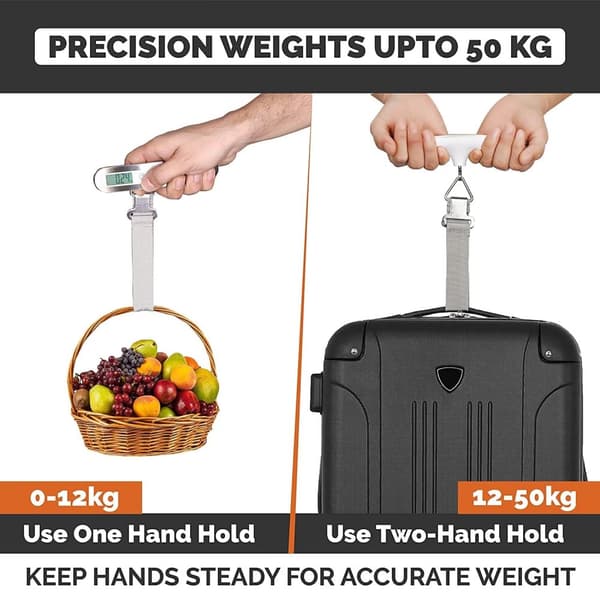 INF Digital bagasjevekt med krokstropp 50 kg
