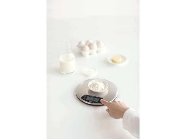 Brabantia 480560, Sähkökeittiövaaka, 5 kg, 1 g, Ruostumaton teräs, AAA, 200 x 200 x 24 mm