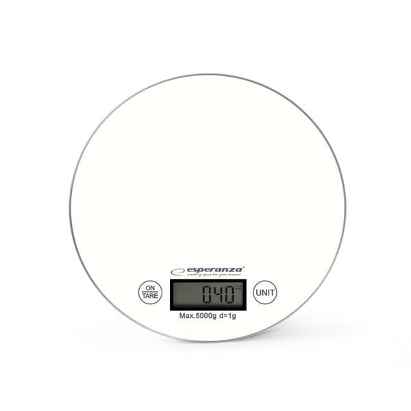 Esperanza EKS003W Elektronisk köksvåg Vit Rund