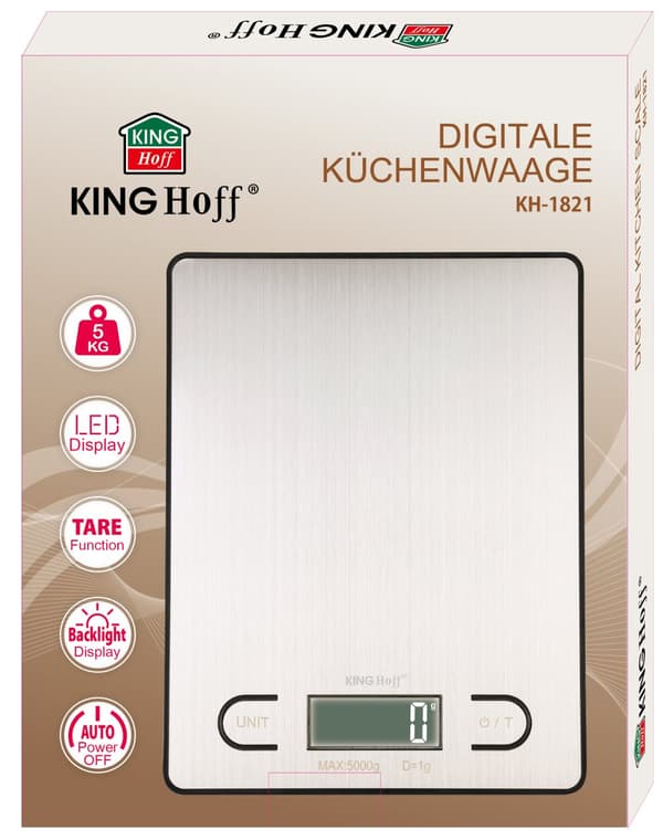 Köksvåg, silverfärgad, 5kg KINGHoff