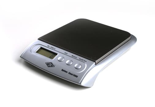 Wedo Electronic Scale OPTIMO Steel 5000, LCD, 4x 1.5 V AAA, Silver, 245 x 186 x 40 mm, 650 g