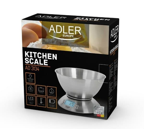 Adler | AD 3134 | Maksimal vægt (kapacitet) 5 kg | Rustfrit stål