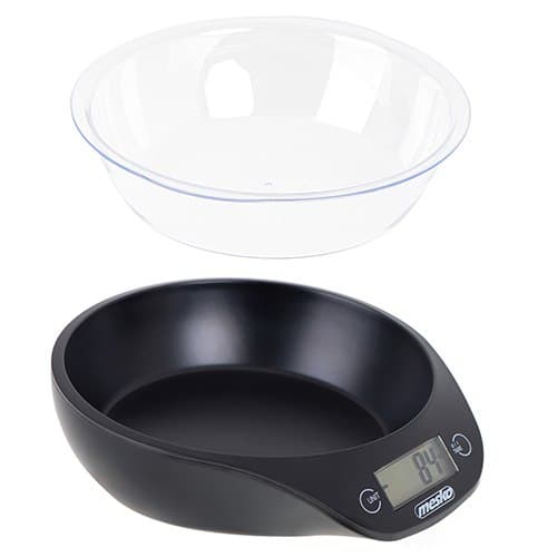 Mesko | Keittiövaaka kulholla | MS 3164 | Enimmäispaino (kapasiteetti) 5 kg | Valmistuminen 1g | Näyttötyyppi LCD | Musta