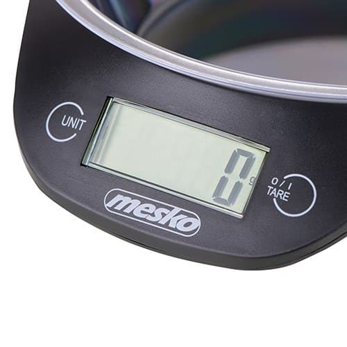 Mesko | Keittiövaaka kulholla | MS 3164 | Enimmäispaino (kapasiteetti) 5 kg | Valmistuminen 1g | Näyttötyyppi LCD | Musta