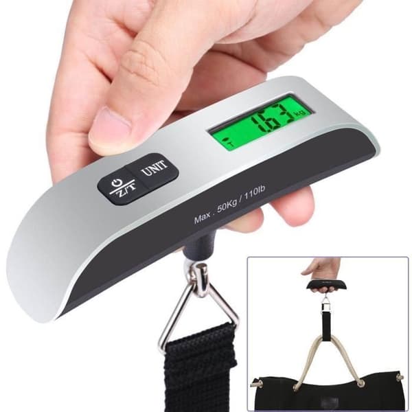 Elektronisk bagagevåg - Ej specificerad - Max 50 KG - Bakgrundsbelyst LCD-skärm - Tarafunktion - Bärbar