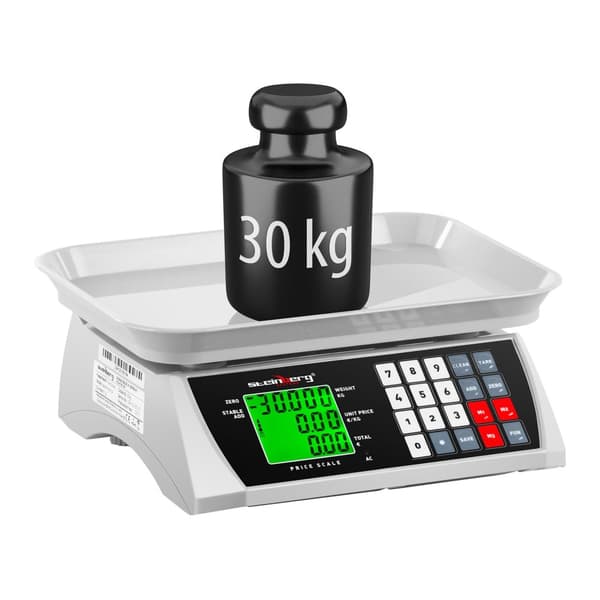 Tælle købmandsvægt med hukommelse og styktællingsfunktion SBS-PW-301CA 30kg / 1g