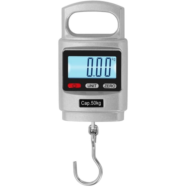 Kestävä, kädessä pidettävä LCD-koukkuvaaka 50kg / 20g