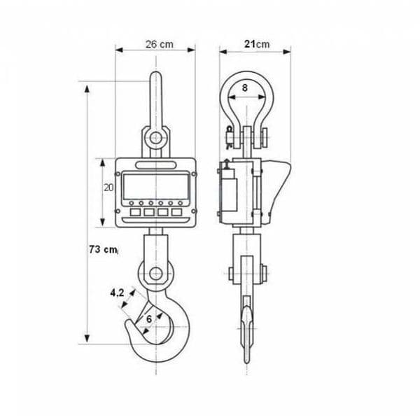 Tavarakoukkuvaaka 3 tonniin asti - LCD