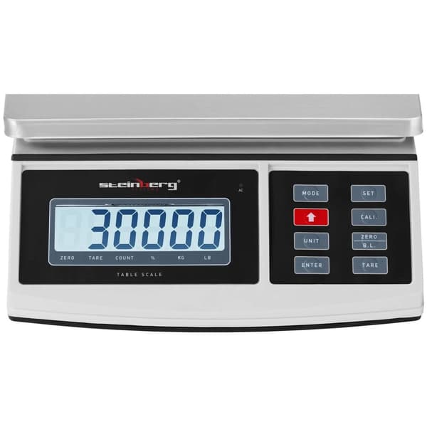 LCD pakkepostvægt 21 x 27 cm 30 kg / 1 g
