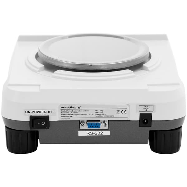 Laboratorie analytisk skala LCD RS232 600g / 0,01g