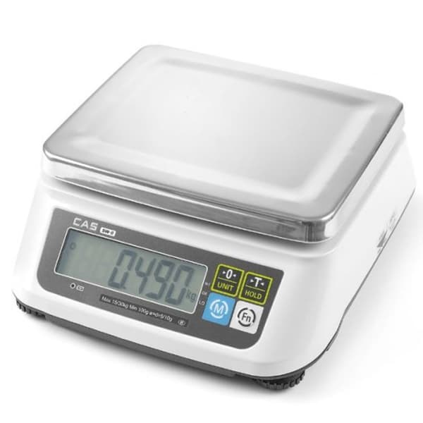Laillistettu keittiövaaka 15 kg asti 2g / 5g CAS Hendi 580431