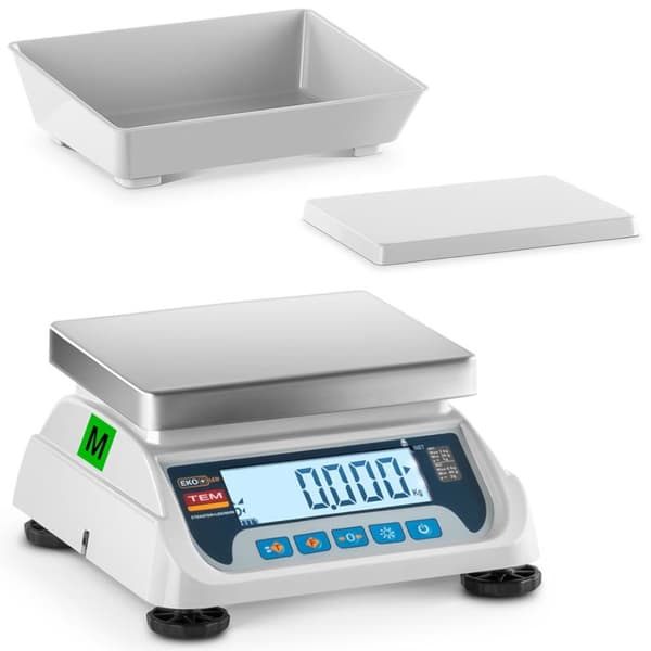 Bordvægt 2 platforme RS232 interface 6 kg / 2g LCD M LEGALISERING