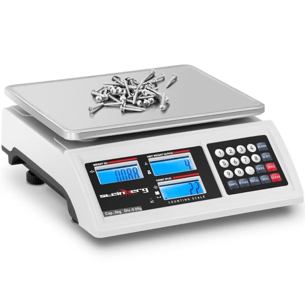 Kommerciel butiksvægt, der tæller LCD RS232 3000 g / 0,05 g